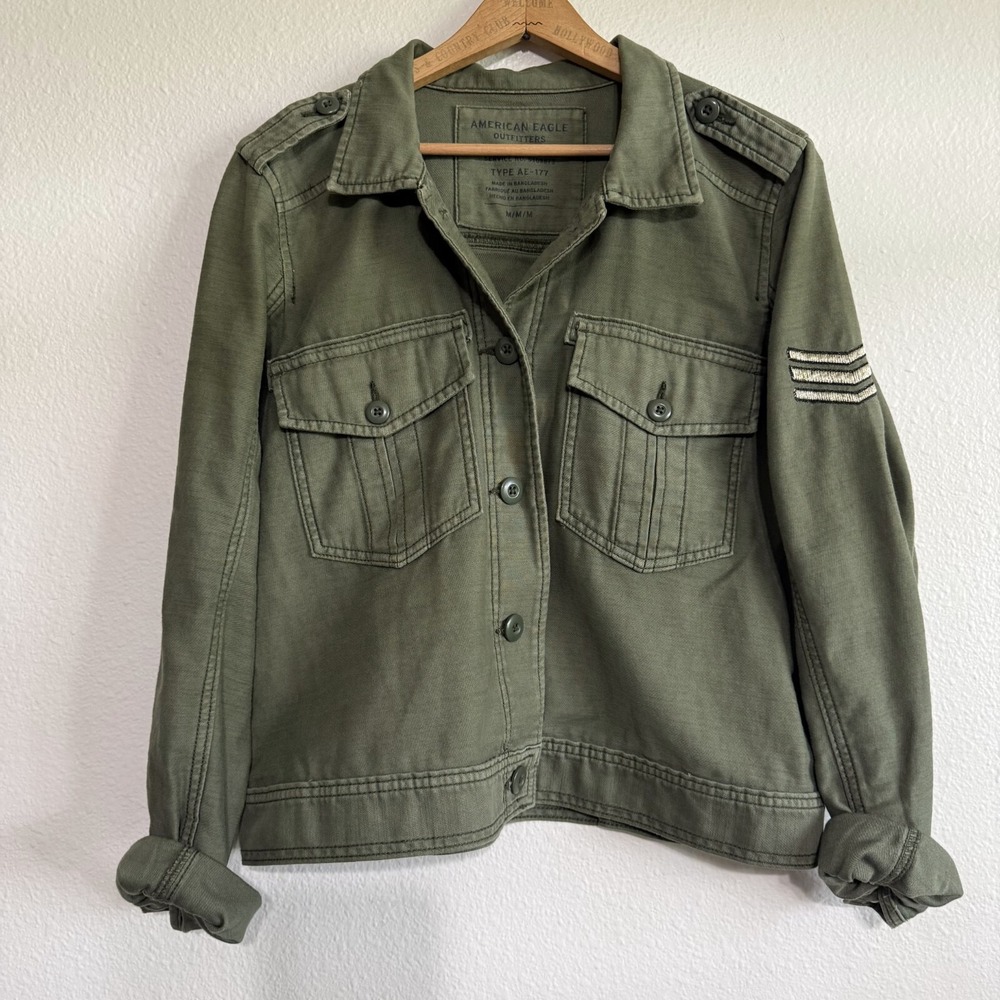 American Eagle Outfitters‎ Type AE-177 Jacket Womens Medium Green Field Military